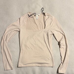H&M Soft Beige Long Sleeve Top